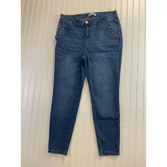 Honey & Bristle Premium Denim Ankle Jeans Womens 16W Blue - Picture 1 of 8
